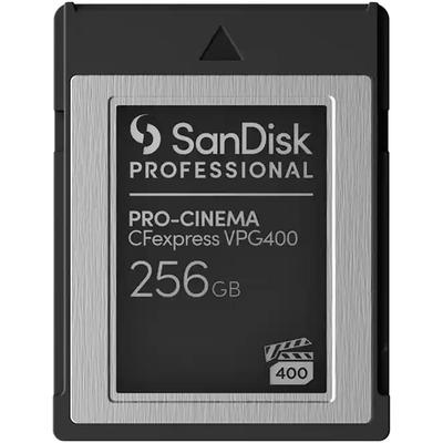 SANDISK Speicherkarte "PRO-CINEMA CFexpress VPG400 Typ B 256GB" Speicherkarten Gr. 256 GB, schwarz (schwarz, grau) Speicherkarten