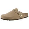 Clog ANISTON SHOES, Damen, Gr. 39, beige, Veloursleder, unifarben, klassisch, Schuhe Clog Schlappen, Hausschuh, Sommerschuh, mit ergonomischem Fußbett - NEUE KOLLEKTION
