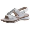 Sandale ARA "HAWAII", Damen, Gr. 38, weiß, Veloursleder, metallic, klassisch, Schuhe, Sommerschuh, Sandalette, Keilabsatz, in Bequemweite G (= weit)