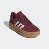 Plateausneaker ADIDAS SPORTSWEAR "VL COURT BOLD LIFESTYLE KIDS", Gr. 37, rot (shadow rot, cloud weiß, pink fusion), Leder, Synthetik, sportlich, Schuhe, Design auf den Spuren des adidas Gazelle Bold