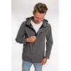Softshelljacke DEPROC ACTIVE "ELLIOT PEAK MEN", Herren, Gr. L (52), grau (anthrazit), 96% Polyester; 4% Elasthan, sportlich, Langarm mit Gummizug, Jacken, auch in Großen Größen erhältlich