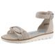 Sandalette MARCO TOZZI Gr. 40, beige (sand) Damen Schuhe Sandaletten Sommerschuh, Sandale, Keilabsatz, mit Strass-Steinen