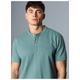 T-Shirt TRIGEMA "TRIGEMA Henley Shirt mit Knopfleiste" Gr. M, grün (seegras) Herren Shirts T-Shirts