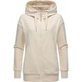 Kapuzensweatjacke RAGWEAR "Yodis Zip", Damen, Gr. XXL (44), beige, Sweatware, Obermaterial: 70% Baumwolle, 30% Polyester, casual, bequem hüftbedeckend, hoch geschlossener Ausschnitt, Langarm Ärmel ohne Ärmelschlitz Rippbündchen, Sweatjacken, weicher...