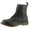Schnürboots DR. MARTENS "1460 Kinder SOFTY T", Kinder, Gr. 37, schwarz softy, Leder, modisch, Schuhe, Kinderstiefel, Freizeitschuh mit Reißverschluss und Anziehlasche