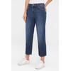 Regular-fit-Jeans SENSES.THE LABEL, Damen, Gr. 27, Normalgrößen, blau, Material: 98% Baumwolle, 2% Elasthan, Abriebeffekte, casual, regular fit, Jeans, mit hoher Leibhöhe