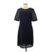 Boden Casual Dress - Shift: Blue Print Dresses - Women's Size 6