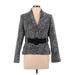 Calvin Klein Blazer Jacket: Silver Animal Print Jackets & Outerwear - Women's Size 12 Petite