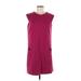 MICHAEL Michael Kors Casual Dress - Mini Crew Neck Sleeveless: Burgundy Solid Dresses - Women's Size Large
