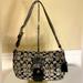 Coach Bags | Coach Black Jacquard Logo Handbag - Euc | Color: Black | Size: Os