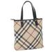 Burberry Bags | Burberry Nova Check Tote Bag Coated Canvas Beige Auth Yk10177 | Color: Cream | Size: Os