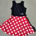 Disney Dresses | Disney Minnie Mouse Tank Dress Sz. 7/8 | Color: Black/Red | Size: 8g