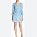 Lilly Pulitzer Dresses | Lilly Pulitzer S Dress V-Neck Paisley Print Resort Crochet Tunic Blue Small | Color: Blue/White | Size: S