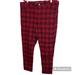 American Eagle Outfitters Jeans | American Eagle Outfitters Plus Size Red Plaid Skinny Jeans Jeggings 22 Euc | Color: Red | Size: 22