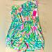 Lilly Pulitzer One Pieces | Lilly Pulitzer Sansa Romper | Color: Green/Pink | Size: 12-14 Xl