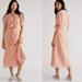 Free People Dresses | Free People Keep It Romantic Midi In Pink Size L Nwot $118 | Color: Pink | Size: L