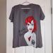 Disney Tops | Disney Gray Tee Shirt Little Mermaid Ariel Wet Hair Don't Care Women's Size 2xl | Color: Gray/Red | Size: 2x