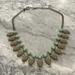 J. Crew Jewelry | J Crew Statement Necklace With Silver Chain, Slate Blue And Green Gems | Color: Gray/Green | Size: Os