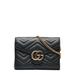 Gucci Bags | Authentic Gucci Gg Marmont Leather Wallet On Chain | Color: Black | Size: Os