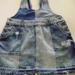 Free People Skirts | Free People Jeans Overall Pachwork Mini Skirt Size 6 | Color: Blue | Size: 6