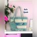 Kate Spade Bags | Kate Spade Nwt Pool Float Large Leather Open Top Tote Bag Beach Summer | Color: Blue | Size: 12.5”H X 14” W X 6.25” D