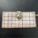 Coach Bags | Coach Wallet With Plaid Design And Hot Pink Lining Genuine Coach Product | Color: Cream/Pink | Size: Os