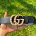 Gucci Accessories | Gucci - Leather Belt With Pearl | Color: Black | Size: 80