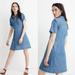 Madewell Dresses | Madewell Denim Waisted Shirtdress Womens Small Blue Cotton Collared Button Up | Color: Blue | Size: S