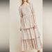 Anthropologie Dresses | Anthropologie Luciana Tiered Maxi Dress X Gal Meets Glam Size 4p $285 | Color: Pink/White | Size: 4p