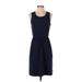 Eddie Bauer Casual Dress - DropWaist: Blue Solid Dresses - Women's Size X-Small