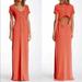 Free People Dresses | Free People Beach Odessa Maxi Dress Coral Pink Cut Out Back Cotton Coverup Sz Xs | Color: Orange/Pink | Size: Xs