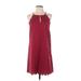 Shein Casual Dress - Slip dress: Burgundy Solid Dresses - Women's Size Small