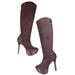 Jessica Simpson Shoes | Jessica Simpson Espresso Brown Tessie Knee High Platform Boots Size 9 | Color: Brown | Size: 9