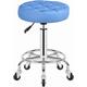 Round Rolling Stool Chair Vanity Chair Drafting Stool Massage Spa Stool Comfy Round Seat Height Adjustable Swivel Heavyduty Chair (Color : Green) (Blue)