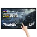 TouchWo 43 inch Interactive Touchscreen Monitor, Android 11.0 Smart Board, RK3568 RAM 2G & ROM 16G, 16:9 FHD 1080P Electronic Whiteboard, All-in-One PC for Industrial, Office and Classroom