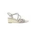 Kelly & Katie Wedges: Silver Shoes - Women's Size 7 - Open Toe
