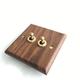 HKARCRSX 86 Type Home Wall Lamp Toggle Switch Wood Grain Switch Panel 1-4 Gang 2 Way Retro Lever Wall Switch Black Walnut Panel Concealed Solid Wood Control Switch/1 Gang 2Way (Color : 2 Gang 2Way)