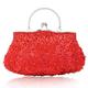 VKEID Womens Evening Bag Ladies Sequins/Beaded Evening Bags Envelope Clutches Wedding Purse Handbags Gift Ideas Accessories (Color : Red, Size : 30x4x26cm)