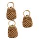 Holibanna 3pcs Woven Bag Woven Beach Tote Tote Bags Straw Handbag Hand- Woven Summer Beach Clutch Woven Beach Bucket Bag Mini Tote Bags for Women Wooden To Weave Women's Take The Bag