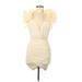 Shein Cocktail Dress - Mini: Ivory Dresses - New - Women's Size Medium