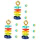 HEMOTON 3 Sets Colorful Turret Ball Track Toy Early Educational Baby Toys Activity Playset Toddlers Educational Toys for Kids Ball Drop Educational Toy Rolling Ball Child Animal Plastic