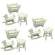 TOYANDONA 3 Sets Doll House Furniture Desktop Accessories Miniature Doll Crib Cot Pretend Play Doll Accessories Lovely Miniature Cradle Bassinet Wooden Dining Stool Horse