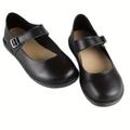 BB BEROBELLO FASHION IS AN ATTITUDE Women's Vintage Black/Brown Mary Jane Flats JK Uniform Dress Shoes, Black 2cm Heels, 4 UK