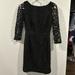 J. Crew Dresses | Jcrew Black Lace Cocktail Dress With Deep Vneck Back Size 00p | Color: Black | Size: 00p