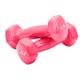 Dumbells Glossy Plastic Dipped Dumbbells For Men And Women Fitness Training Equipment Home Arm Lifting Arm Strength Dumbell Set (Color : Pink, Size : 9kg)