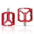 Bike Pedals Mountain Bike Pedals Red And Black Platform Alloy Road Bike Pedals Ultralight MTB Bicycle Pedal Bike Accessories Mtb Pedals (Color : Red)