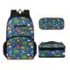 Howilath Kids Backpack and Lunch Bag Set for Kids Child Cartoon Dinosaur Lightweight Daypack with Pen Case for Primary School Student