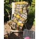 Lambswool Super Soft Mustard Check Blanket, Throw by Florence Lilly