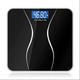 SDFGH Bathroom Floor Body Scale Glass Smart Household Electronic Digital Weight Balance Bariatric LCD Display