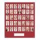 Get Acrylic Photo Frames - Red 35 Pocket Image Staff, Student, Employee Display Board With Pocket Header. 605mm Height x 544mm Width (60.5cm x 54.4cm)
